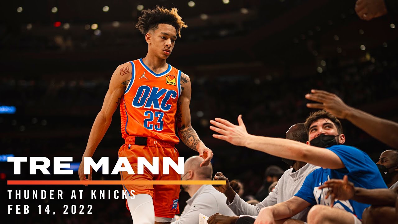 Highlights | Tre Mann CAREER-HIGH 30 POINTS at Knicks 02/14/2022 background