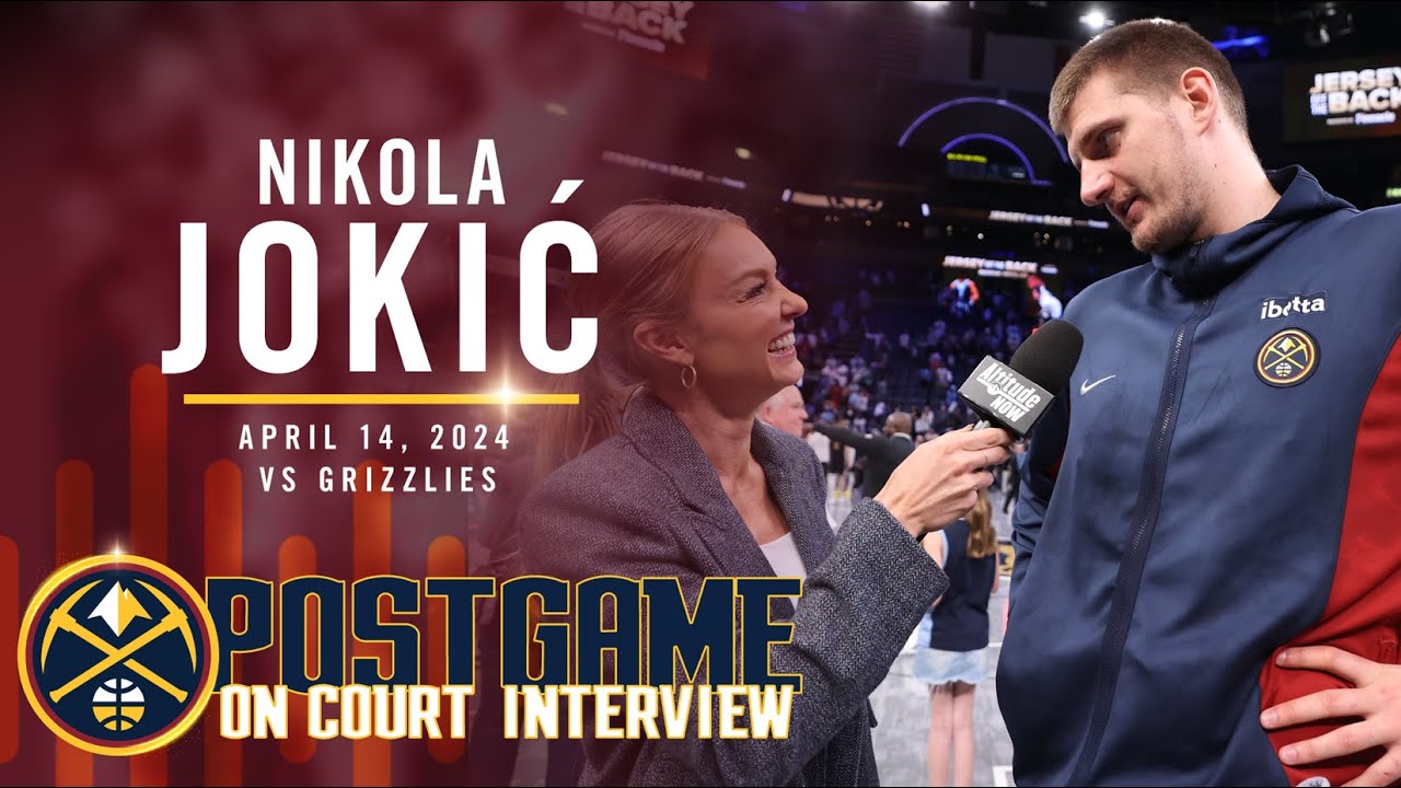 Nikola Jokić Full Post Game On Court Interview vs. Grizzlies 🎙 background