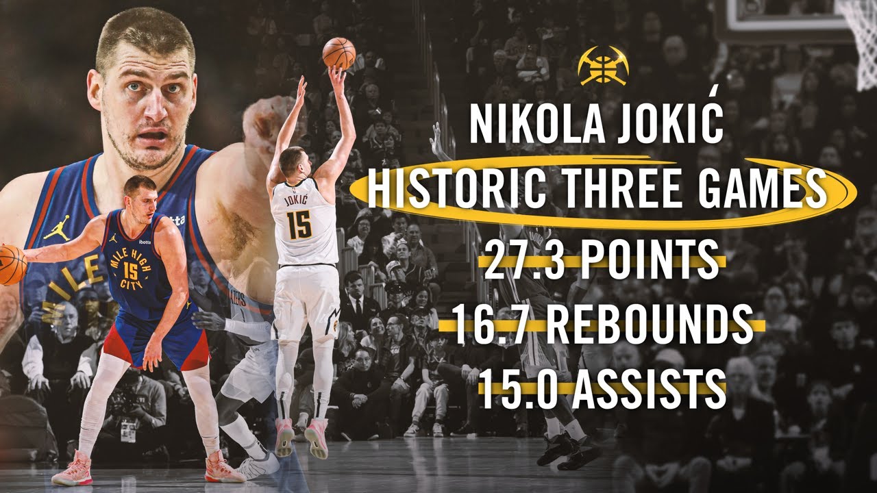 Nikola Jokić Historic Three-Game Stretch | 2/22-2/25 Full Game Highlights 🎥 background