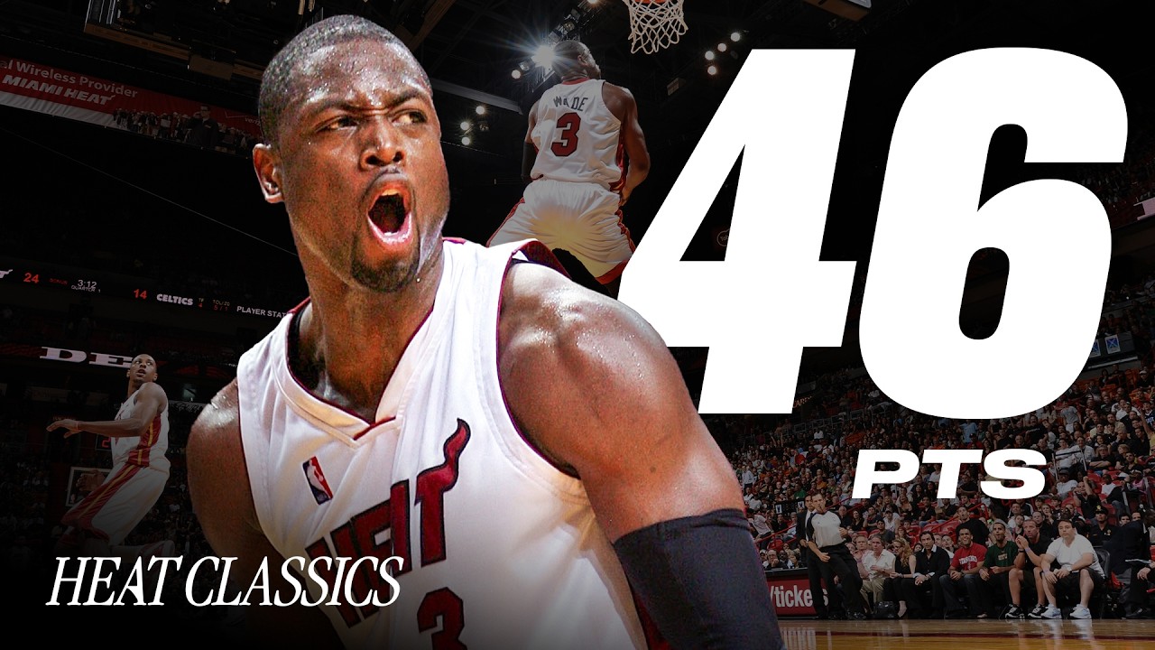 Dwyane Wade 46 POINTS vs. Celtics ⚡️ 2010 NBA Playoffs background