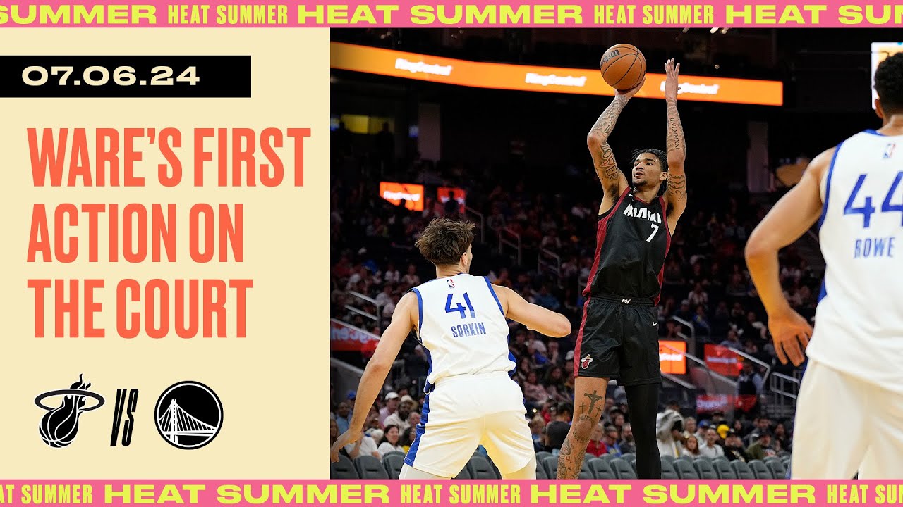 Kel'el Ware 12 PTS 6 REB 5 BLKS | Miami HEAT vs. Golden State Warriors | July 6, 2024