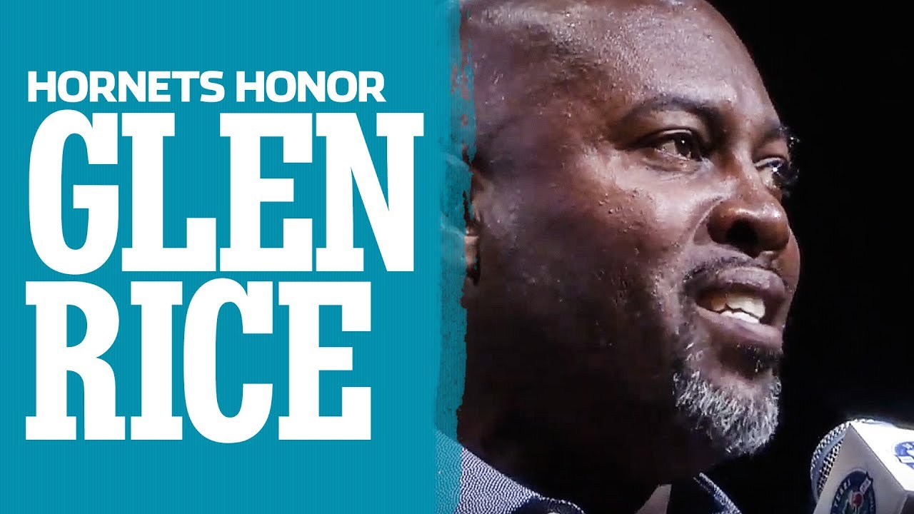 GLEN RICE is Honored at Hornets Halftime!