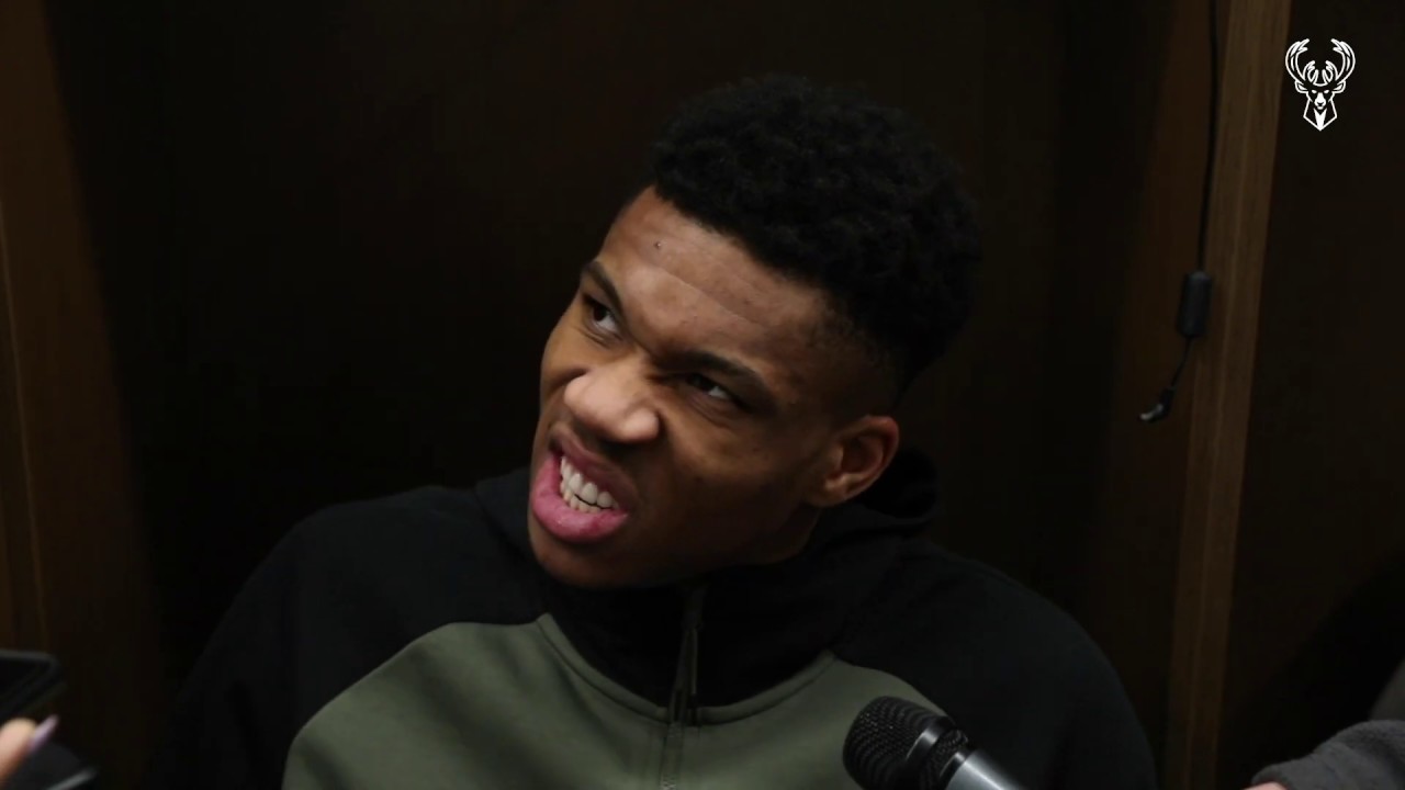 "Khris Middleton's My Big Bro." Giannis Antetokounmpo Postgame Press Conference | 12.4.19 background