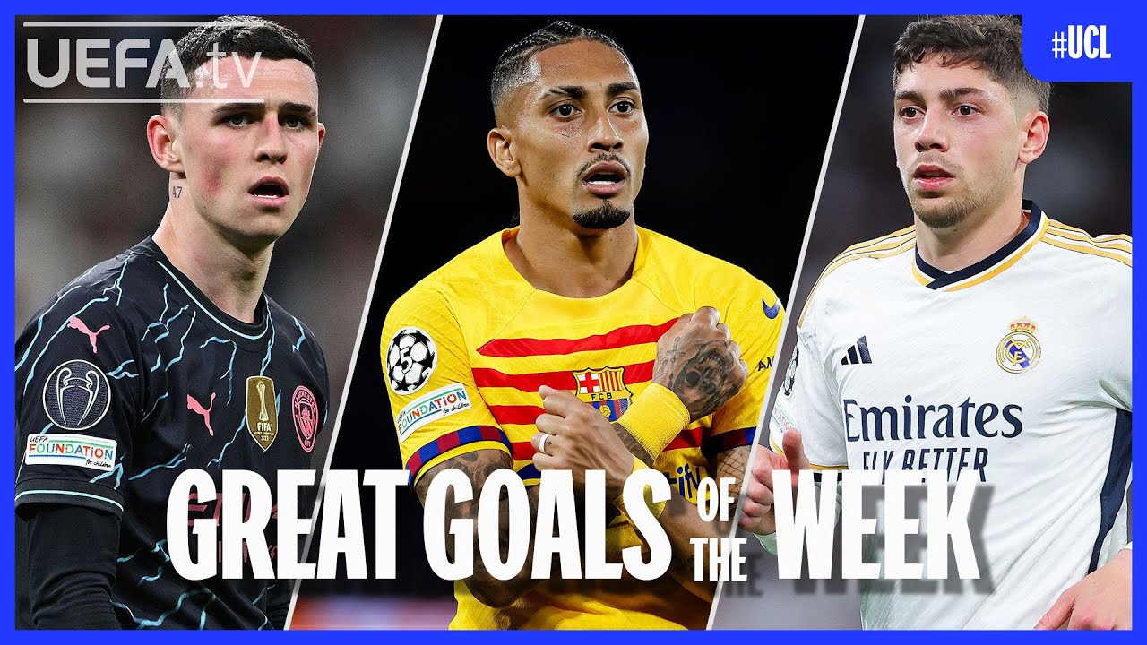 #UCL Great Goals Quarter-Finals 1st leg | Foden, Raphinha, Valverde... background