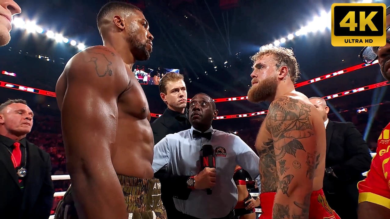 Anthony Joshua (ENGLAND) Vs. Jake Paul (USA) | 4K - FULL HIGHLIGHTS #boxing #sports #combat background