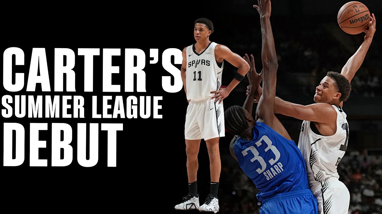 Carter Bryant's TOP MOMENTS in 2025 Summer League Debut background