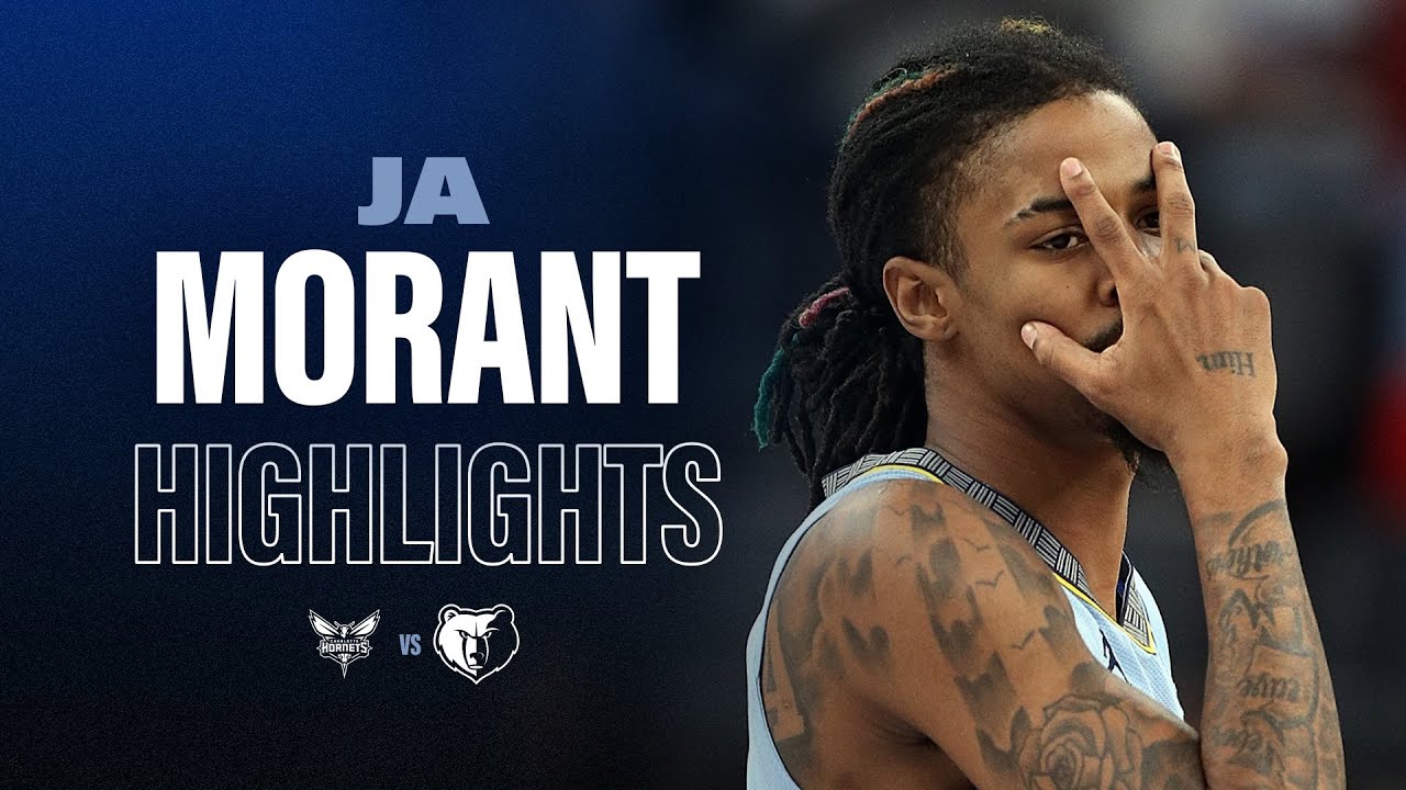 Ja Morant Highlights vs Charlotte Hornets background