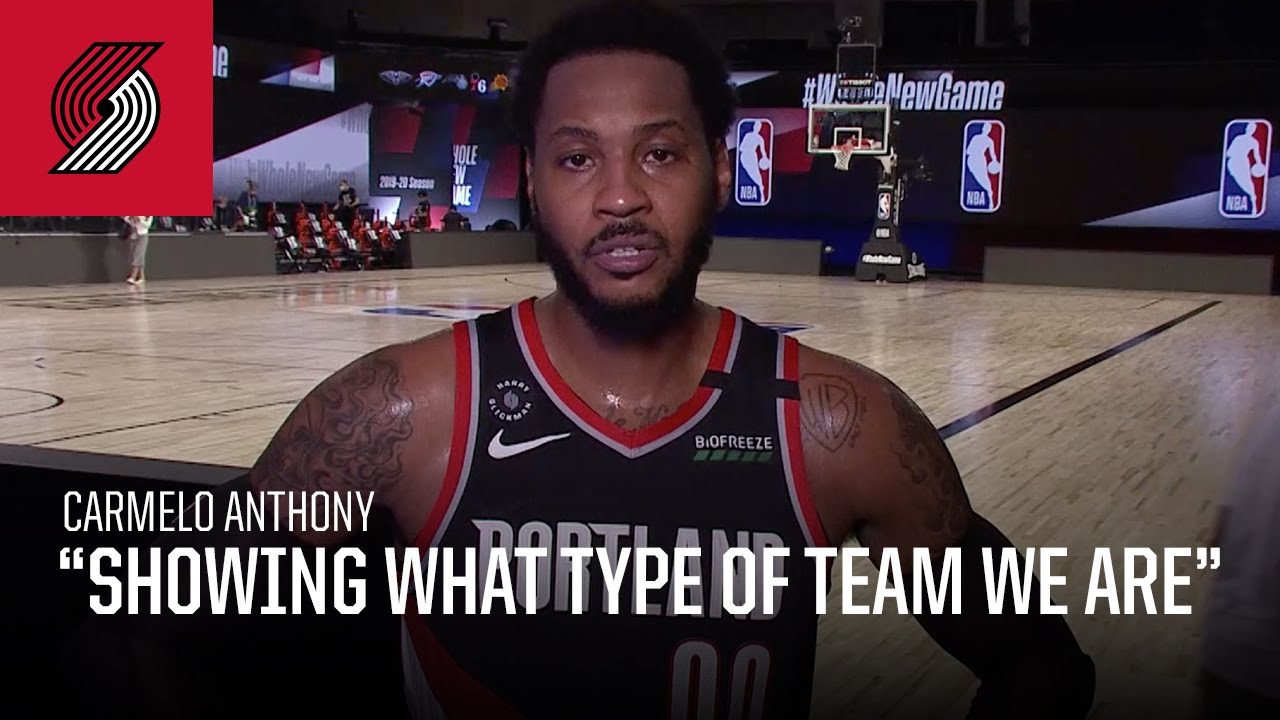 Carmelo Anthony: "Showing what type of team we are" | Trail Blazers vs. Mavericks