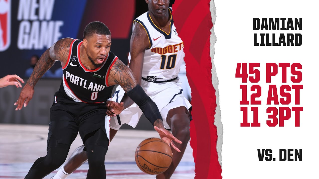 Damian Lillard (45 PTS, 12 AST, 11 3PT) Highlights | Trail Blazers vs. Nuggets