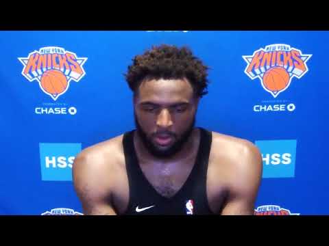 New York Knicks Media Day 2020: Mitchell Robinson background