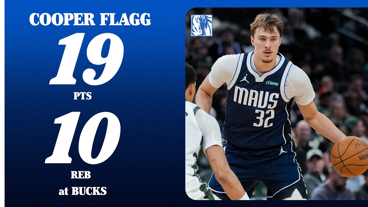 Cooper Flagg (19 PTS 10 REB) at Milwaukee Bucks | March 31, 2026