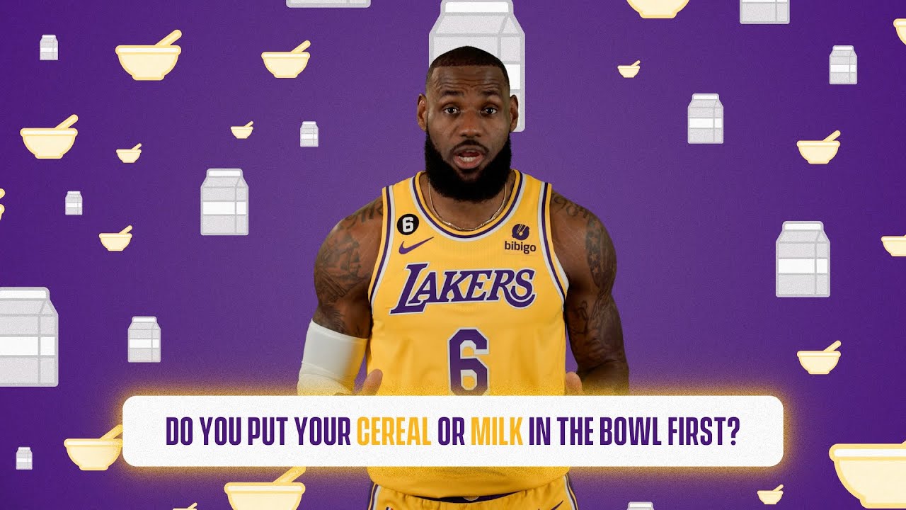 Lakers Players Debate - Do you put cereal or milk in the bowl first? background