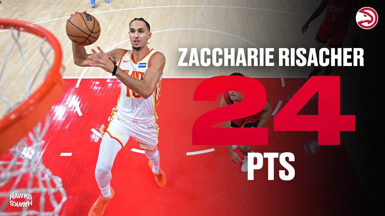 Zaccharie Risacher pours in 24 points in Hawks preseason finale background