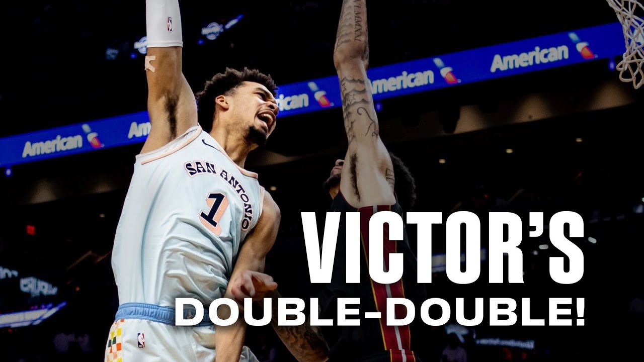 Wemby's DOUBLE-DOUBLE in Miami!