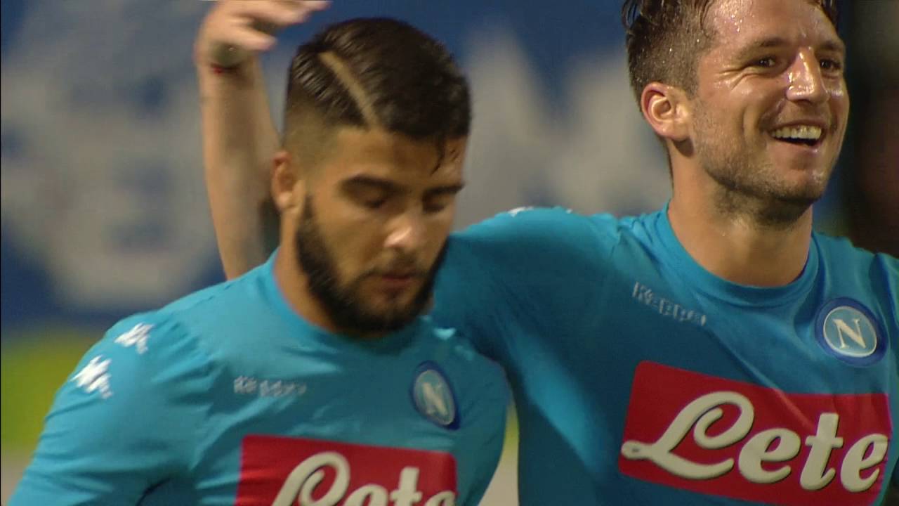 Napoli-Entella 5-0. Highlights della terza amichevole stagionale degli azzurri background
