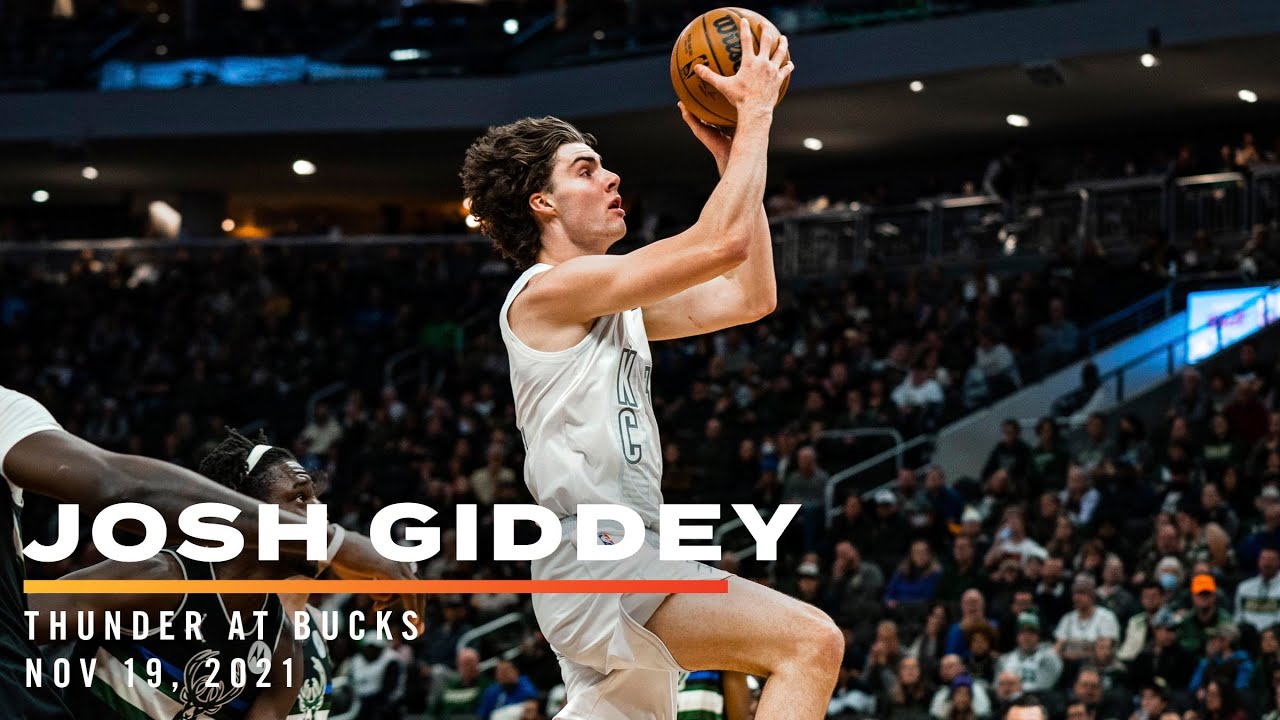 Highlights | Josh Giddey at Bucks 11/19/2021 background
