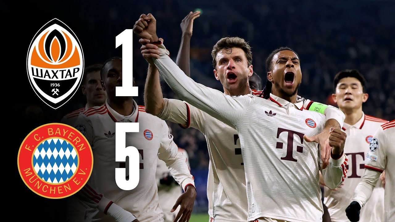 Olise brace in 5-1 vs. Shakhtar Donetsk | Champions League – Highlights background