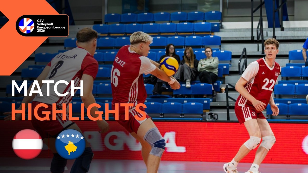 Highlights | Austria vs. Kosovo | CEV Volleyball European League 2026 | Men