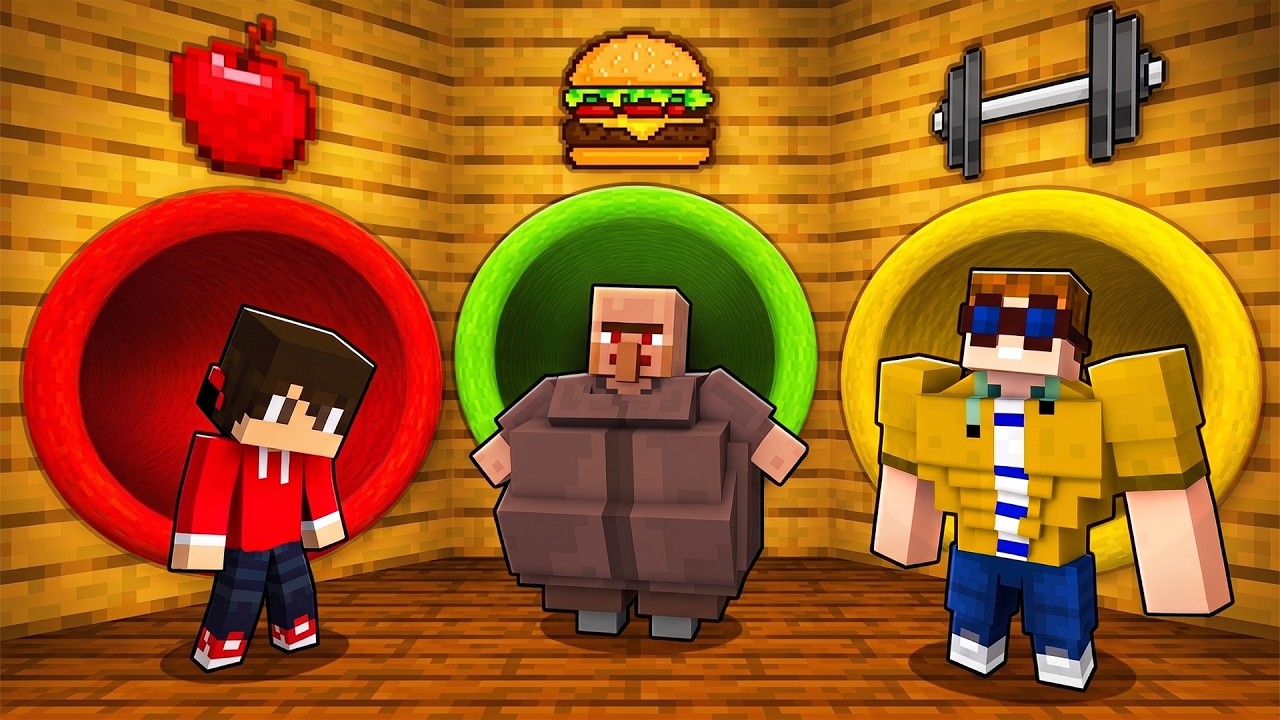 FETT VILLAGER vs. PAT STARK vs. TIM DÜNN TUNNEL Battle (Minecraft)