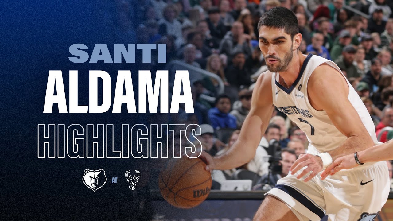 Santi Aldama Highlights vs Milwaukee Bucks background