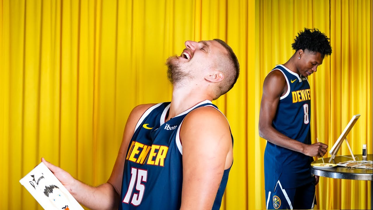 Denver Nuggets Paint Portraits Of Each Other 😂 background