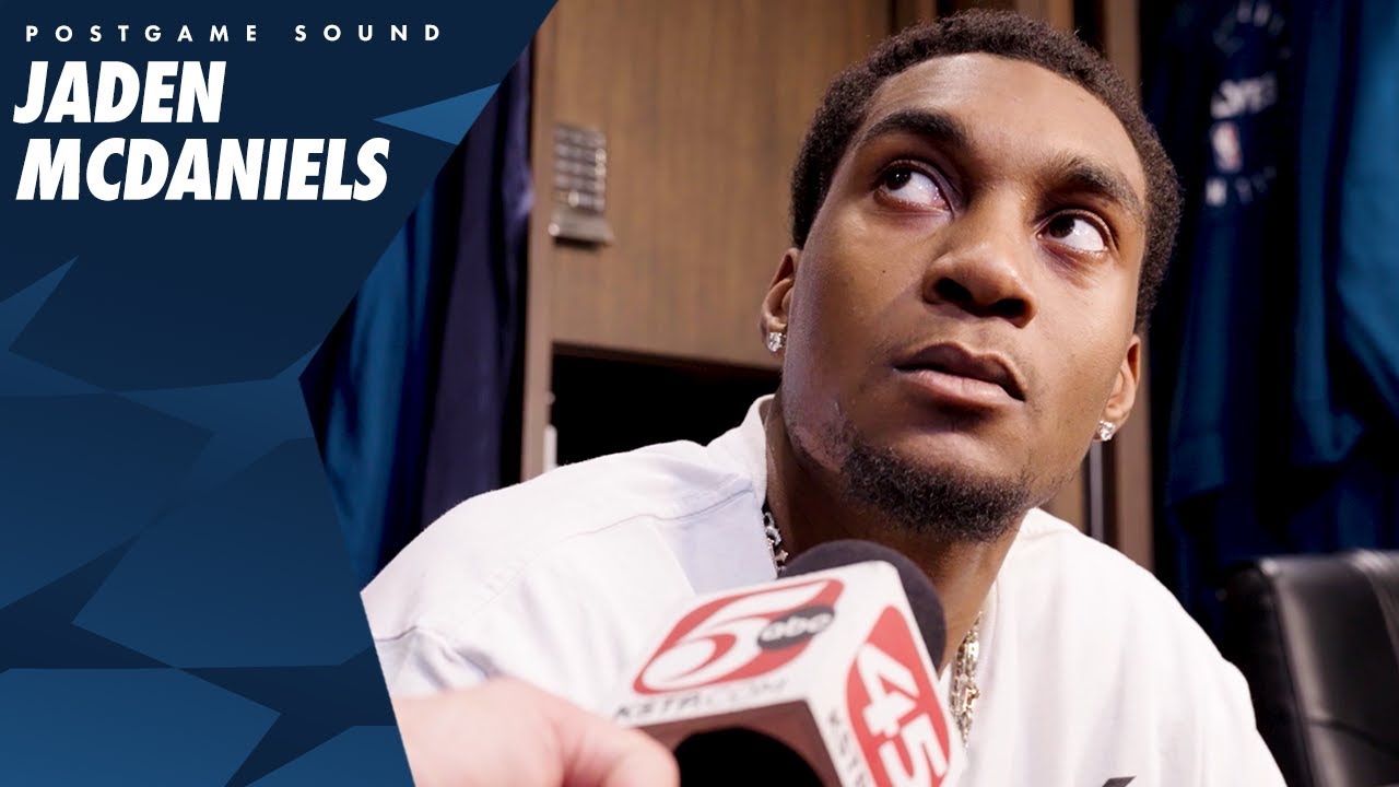 “We’re Trying To Prove Everybody Wrong.” | Jaden McDaniels Playoff Game 4 Postgame Sound | 04.27.25 background