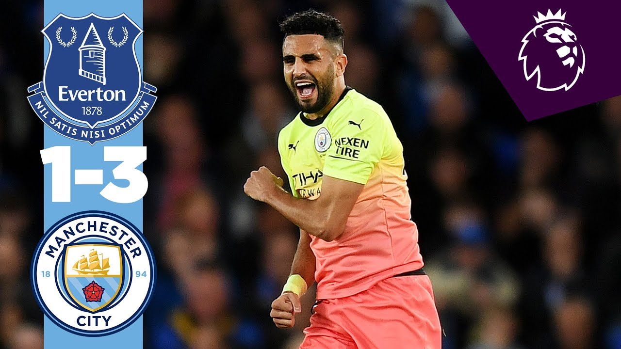 HIGHLIGHTS | Everton 1-3 Man City | Jesus, Calvert-Lewin, Mahrez, Sterling background