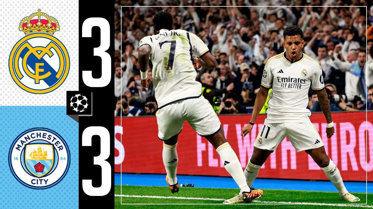 Real Madrid 3-3 Manchester City | HIGHLIGHTS | Champions League background