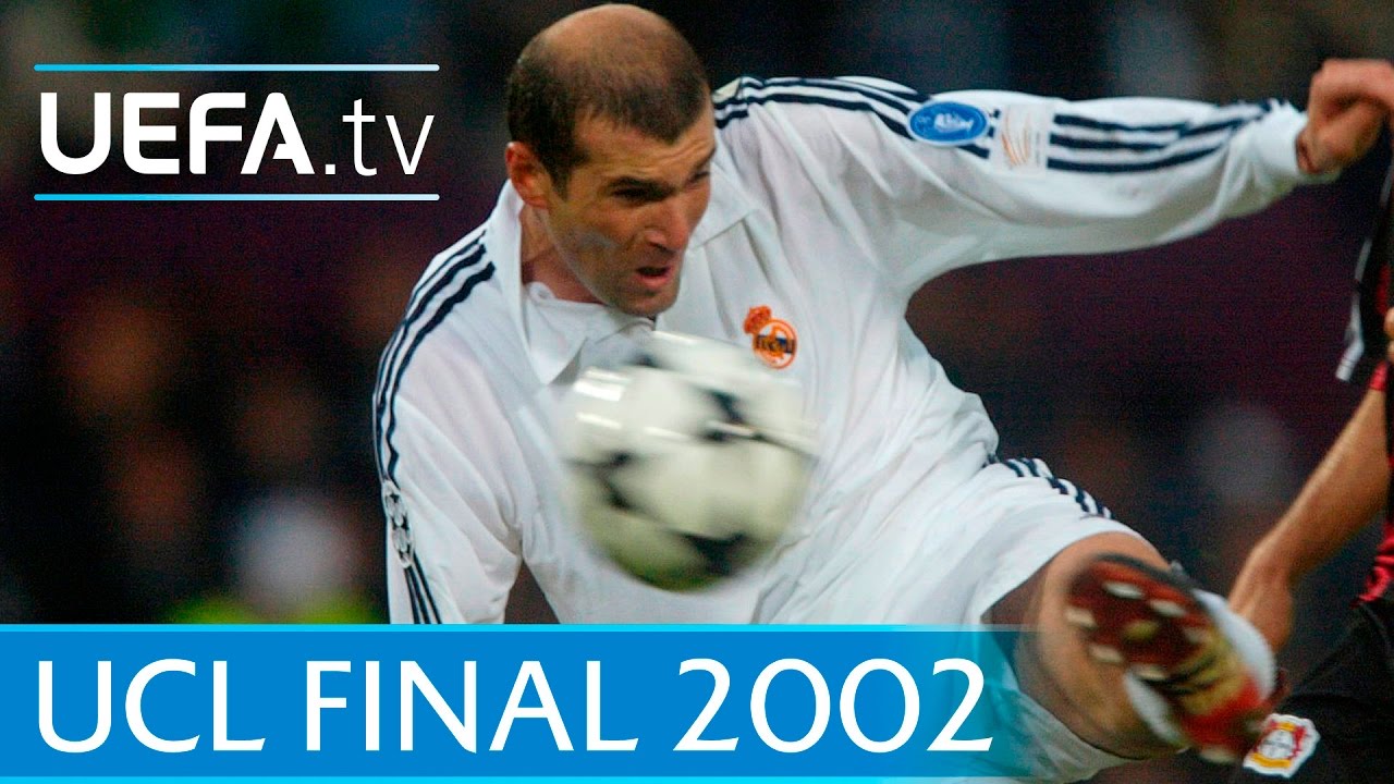 Real Madrid v Leverkusen - 2002 UEFA Champions League final highlights background