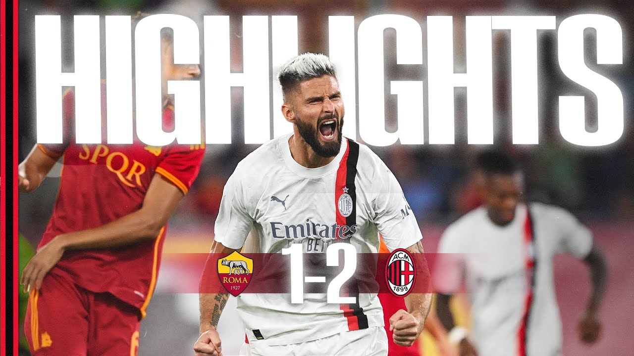 Oli from the spot and Rafa's acrobatics | Roma 1-2 AC Milan | Highlights Serie A background