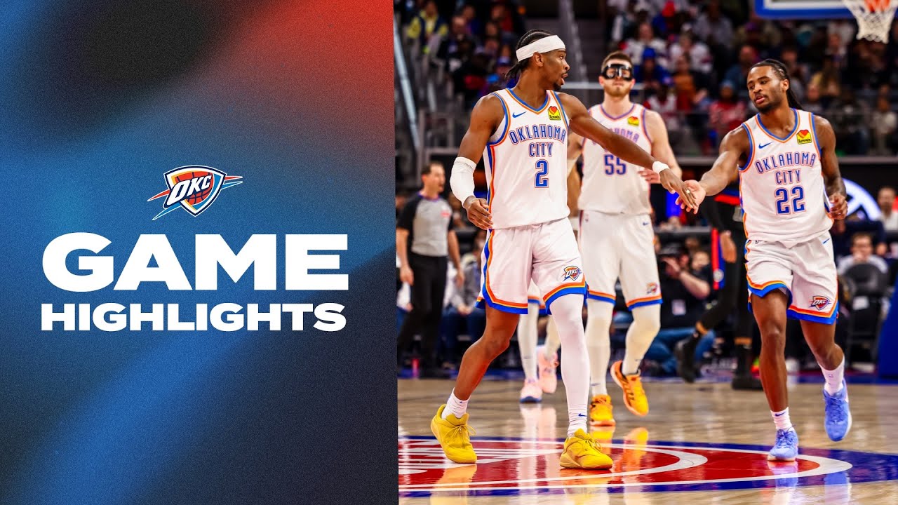OKC Thunder at Detroit Pistons | Game Highlights | March 15, 2025 background