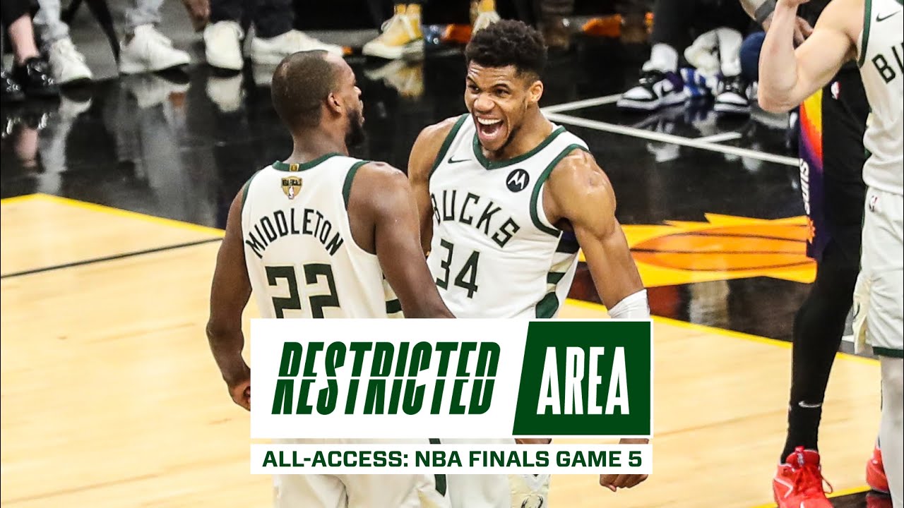 All-Access: NBA Finals Game 5 | Bucks Beat Suns, Lead 3-2 | Valley Oop | Giannis Postgame Message background