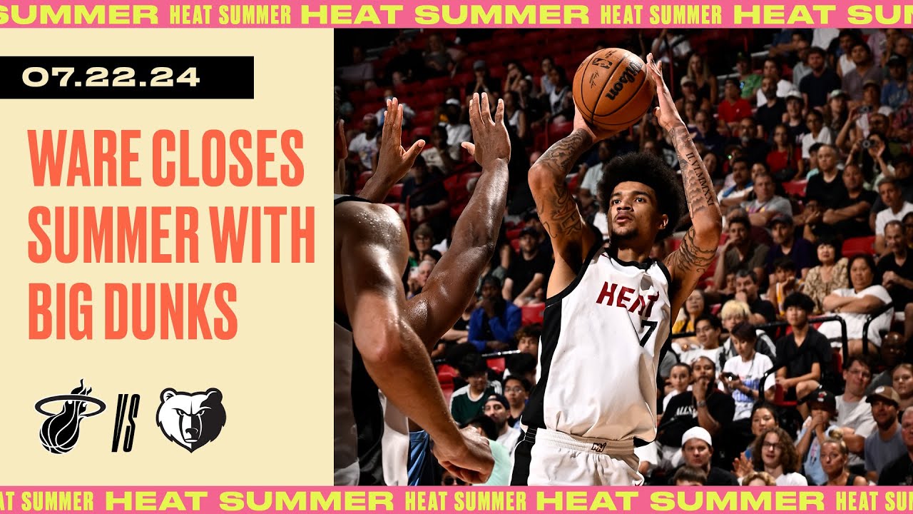 Kel'el Ware 21 PTS 10 REB | Miami HEAT vs. Memphis Grizzlies | July 22, 2024 background