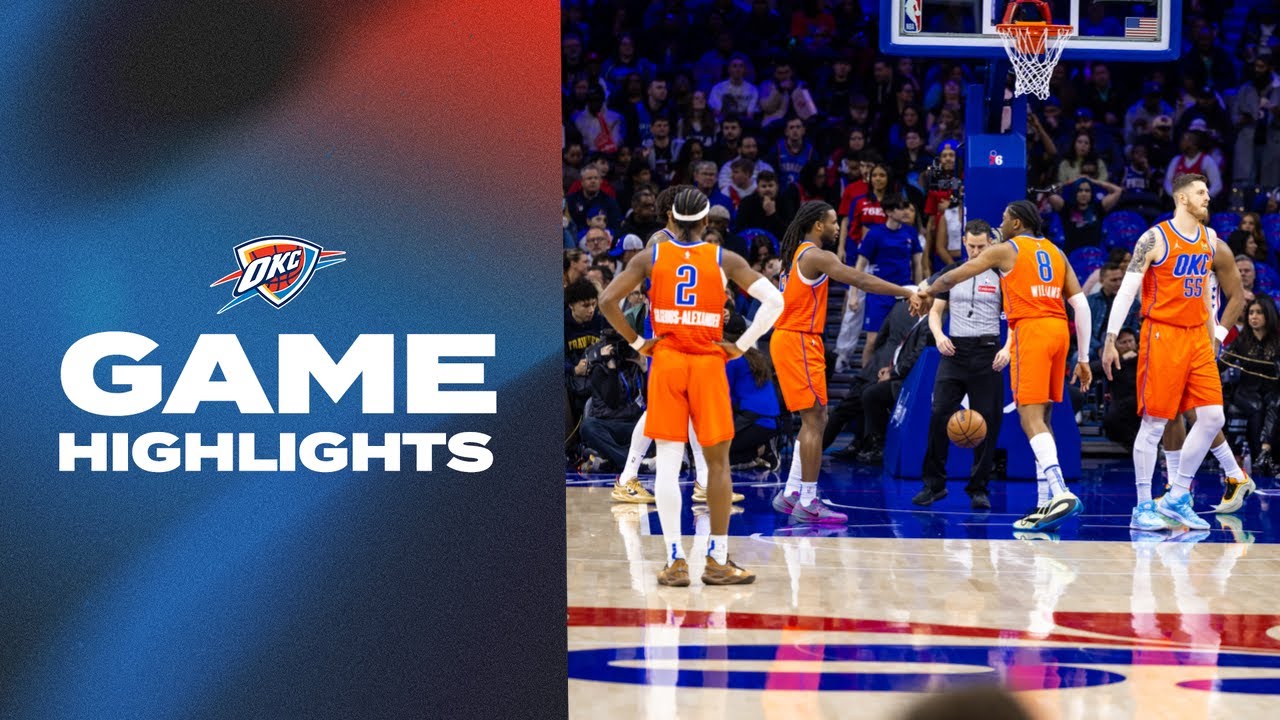OKC Thunder at Philadelphia 76ers | Game Highlights | January 14, 2025 background