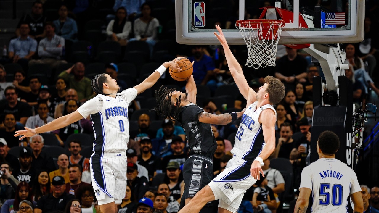 BEST DEFENSIVE PLAYS FROM THE 24-25 SEASON! PRESENTED BY FRANK GAY SERVICES background