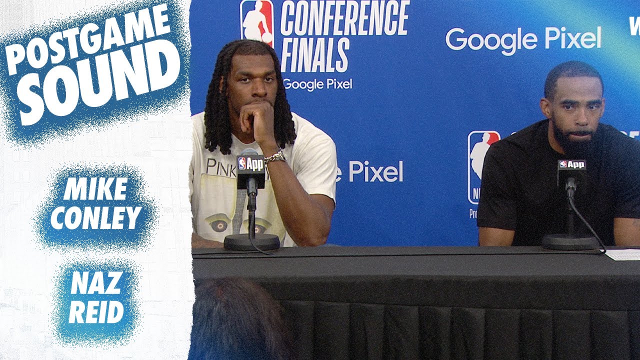 "It's Super Frustrating." | Mike Conley and Naz Reid Postgame Sound | 05.24.24 background
