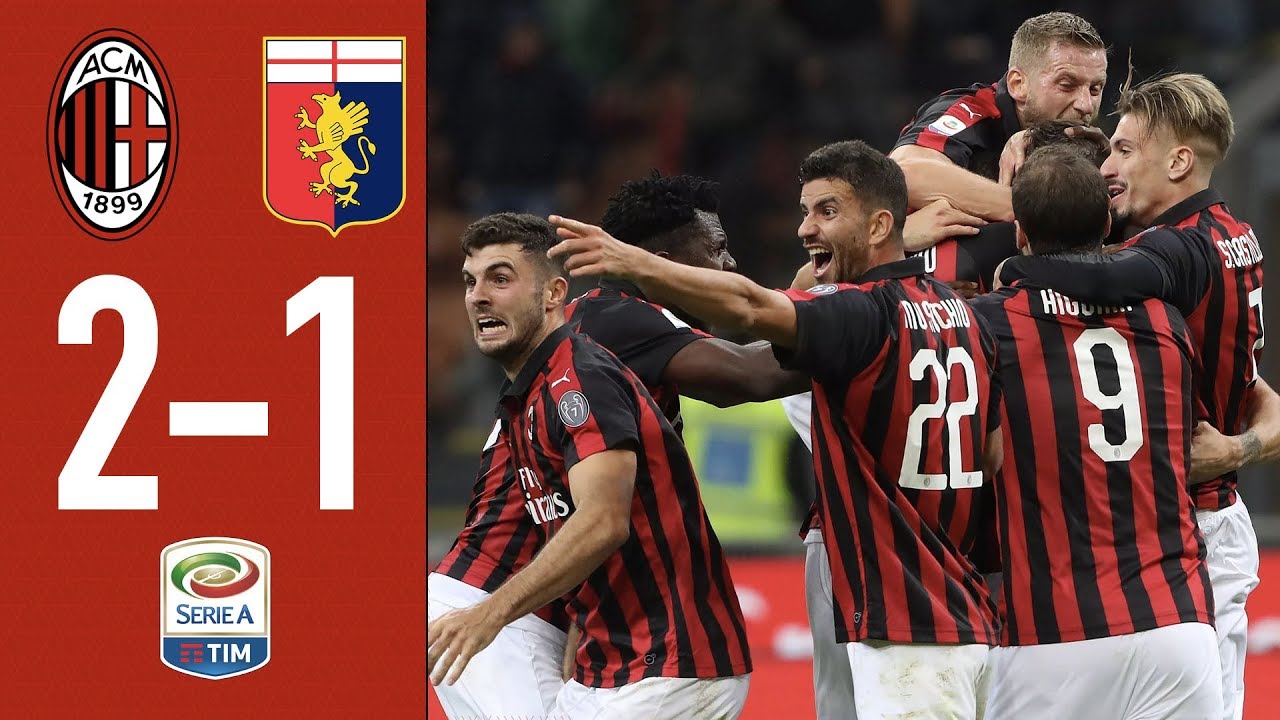 Highlights AC Milan 2-1 Genoa - Rescheduled Matchday 1 Serie A 2018/2019 background