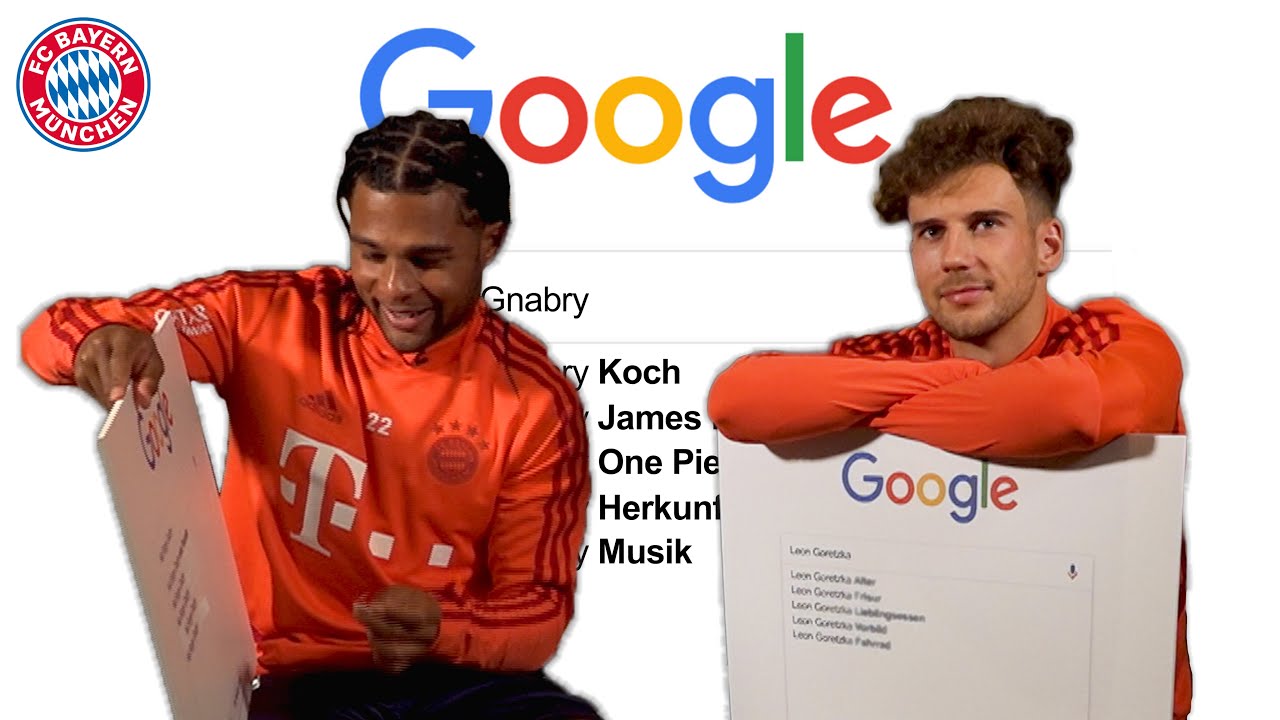 Why does Gnabry love One Piece? | Google Autocomplete Challenge w/ Goretzka & Gnabry feat. Bellerín background