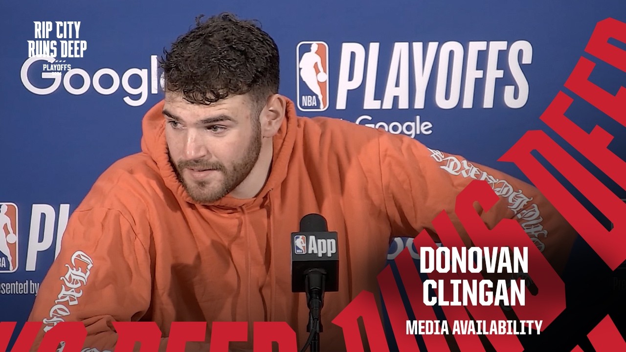 Donovan Clingan Talks Trail Blazers Season | Portland Trail Blazers | April 28, 2026 background