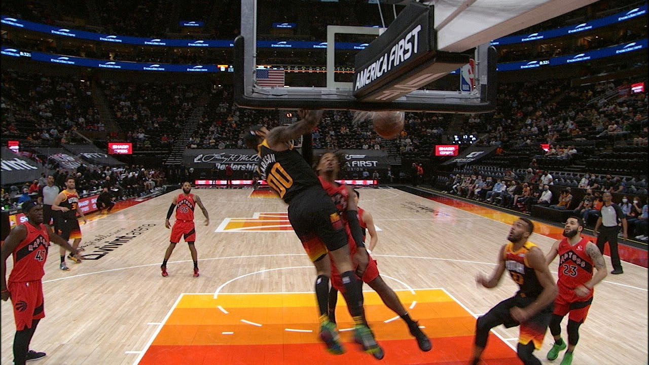 EVERY angle of Jordan Clarkson's DUNK | UTAH JAZZ background