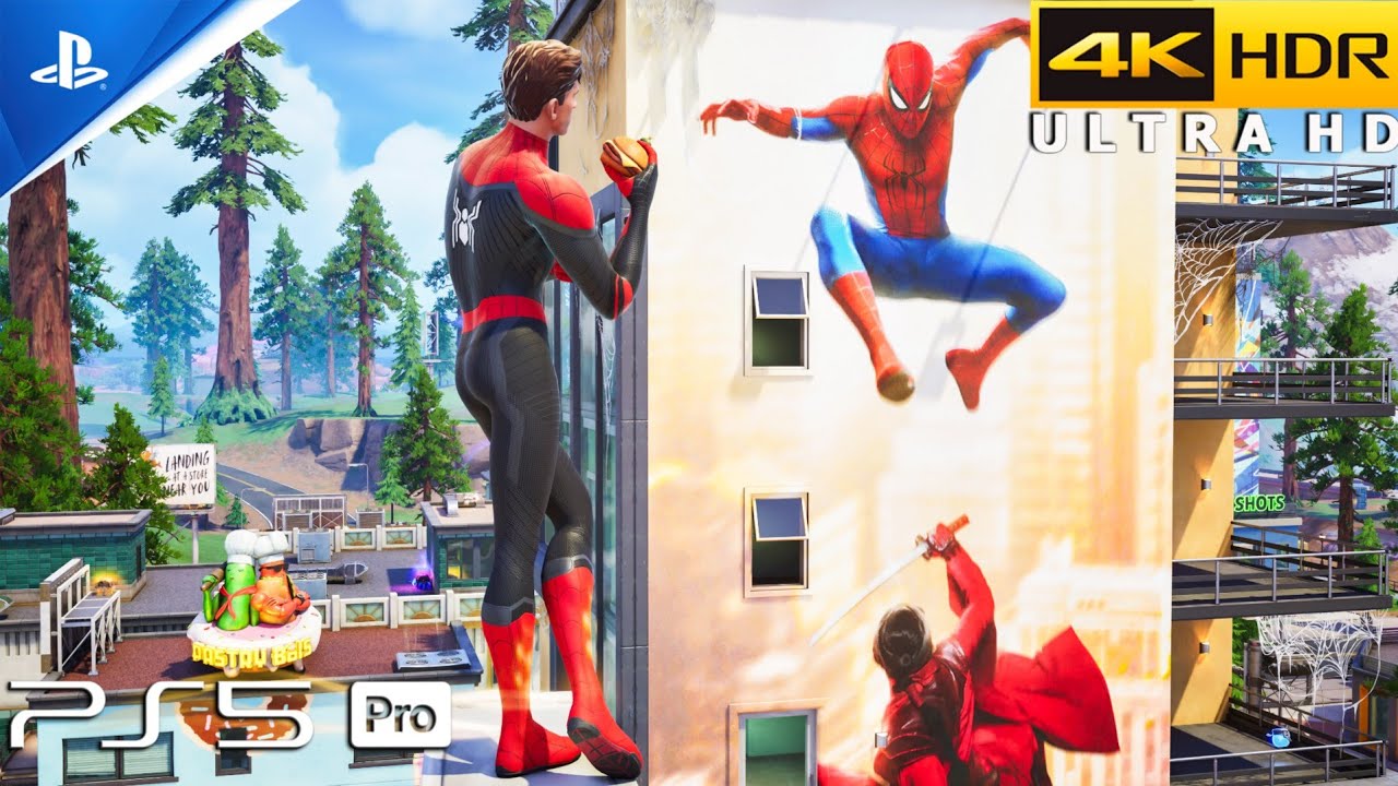 Fortnite (PS5 Pro) 4K 120FPS HDR Gameplay | Skin Spider-Man (Tom Holland)