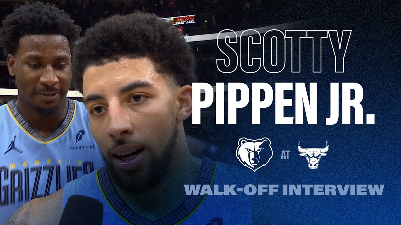 Scotty Pippen Jr. Walk Off Interview | Grizzlies at Bulls background