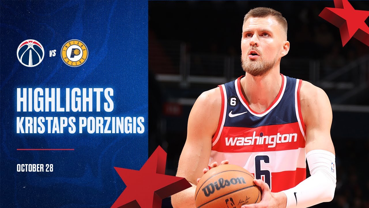 Highlights: Kristaps Porzingis scores 22 points vs Indiana Pacers - 10/28/22 background