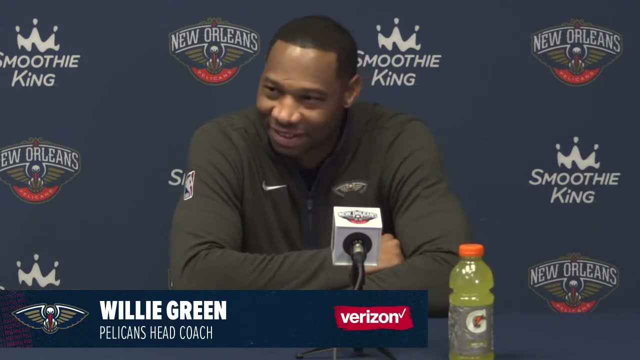 Willie Green Recaps Win | Pelicans vs Sun Postgame 12/9/2022 background