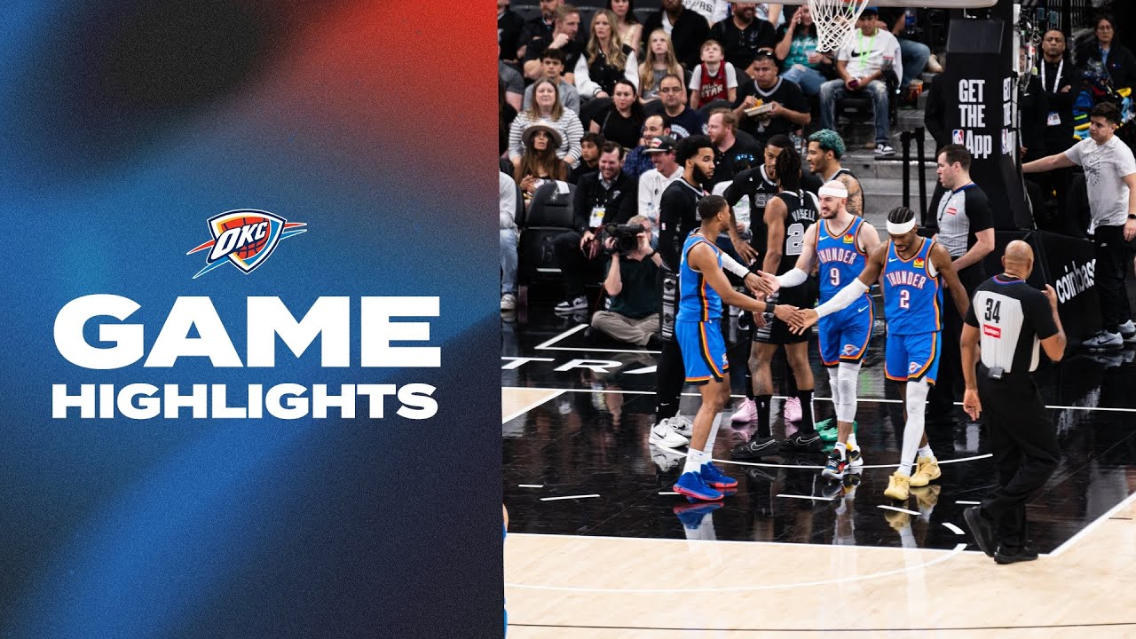 OKC Thunder at San Antonio Spurs | Game Highlights | March 2, 2025 background