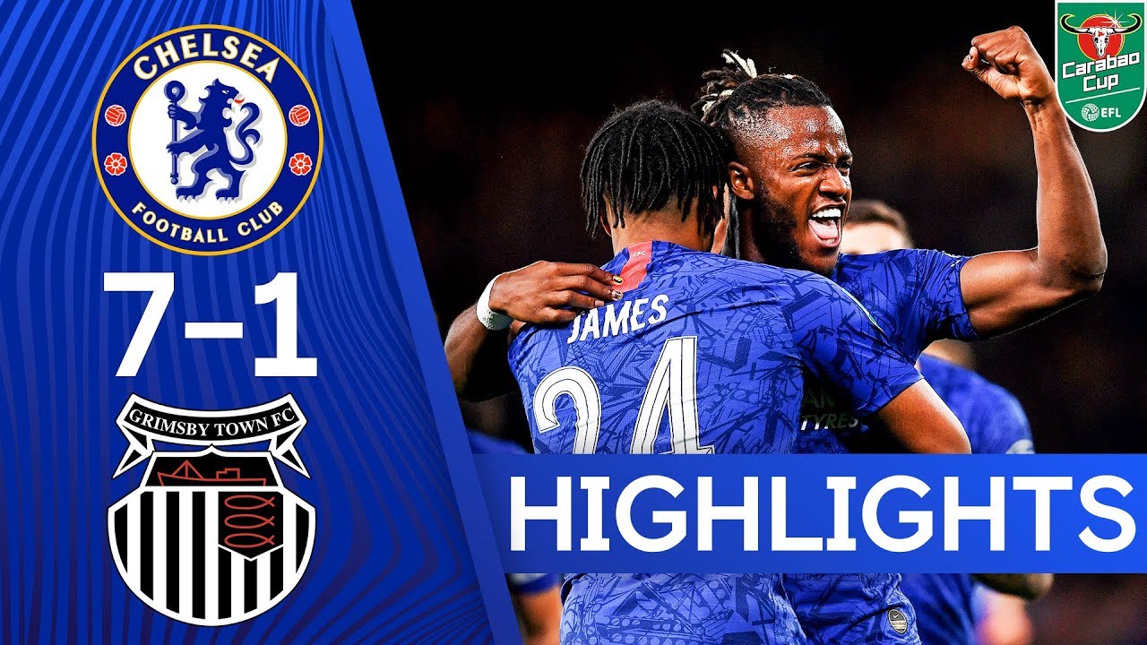 Chelsea 7-1 Grimsby Town | Hudson-Odoi, James and Barkley Score In 8 Goal Thriller 🔥| Highlights background
