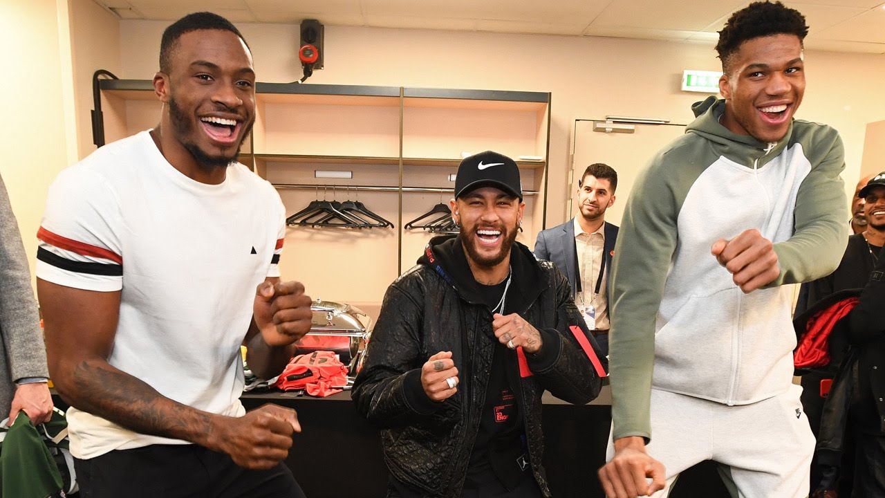 All-Access: Bucks Meet Neymar & Mbappe | Teddy Riner Pregame WWE | NBA Paris Game 2020 | Part 2 background