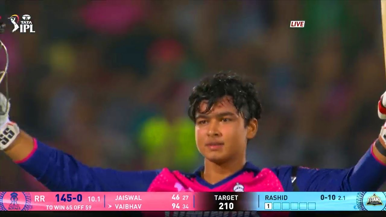Watch : Vaibhav Suryavanshi 35 Ball Century Today vs GT | Vaibhav Suryavanshi Batting Today vs GT