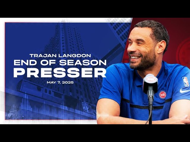 Trajan Langdon End of Season Press Conference | Detroit Pistons 2024-25 background