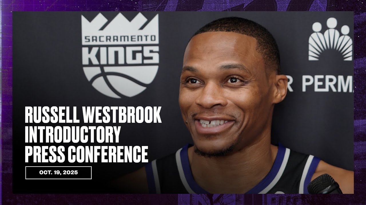 Russell Westbrook Introductory Press Conference 10.19.25 background